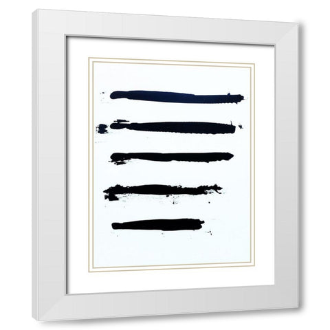 Redacted Breakup White Modern Wood Framed Art Print with Double Matting by Clement, Diane