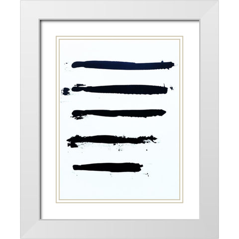Redacted Breakup White Modern Wood Framed Art Print with Double Matting by Clement, Diane