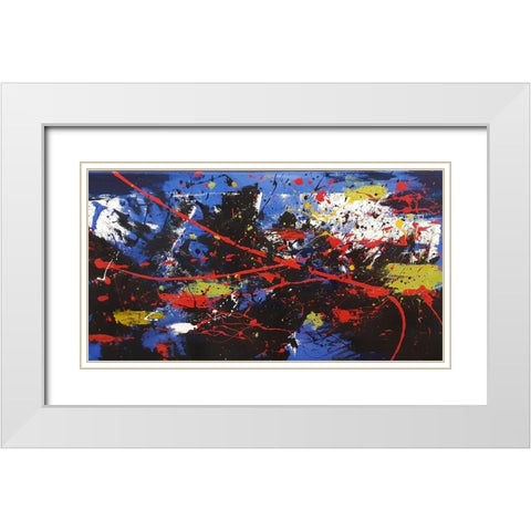 Storm Magic White Modern Wood Framed Art Print with Double Matting by Clement, Diane