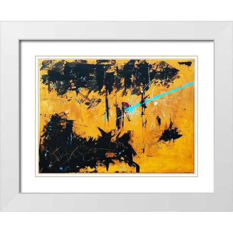 West Bound White Modern Wood Framed Art Print with Double Matting by Clement, Diane