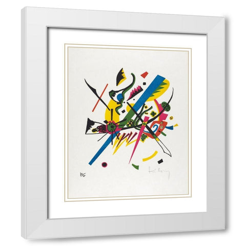 Kleine Welten I-Small Worlds I White Modern Wood Framed Art Print with Double Matting by Kandinsky, Wassily