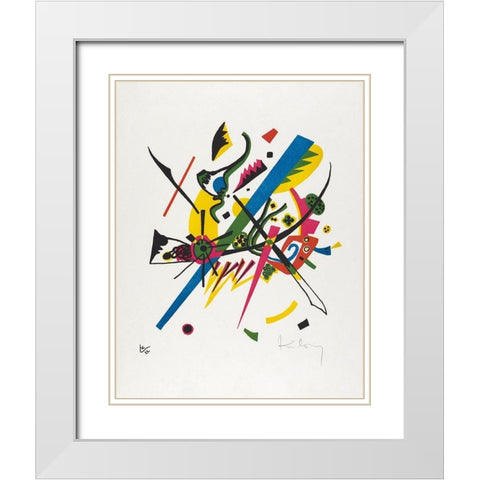 Kleine Welten I-Small Worlds I White Modern Wood Framed Art Print with Double Matting by Kandinsky, Wassily