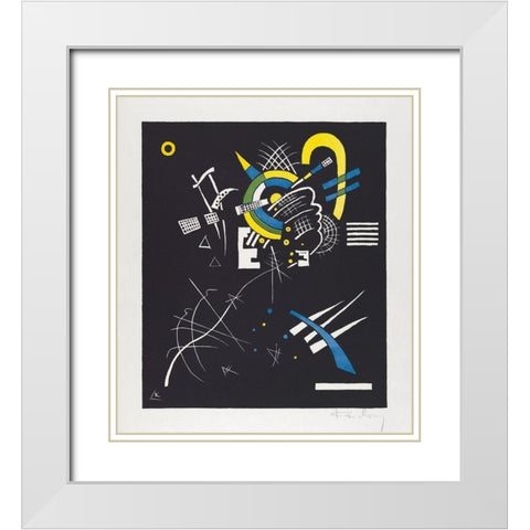 Kleine Welten VII-Small Worlds VII 1922 White Modern Wood Framed Art Print with Double Matting by Kandinsky, Wassily