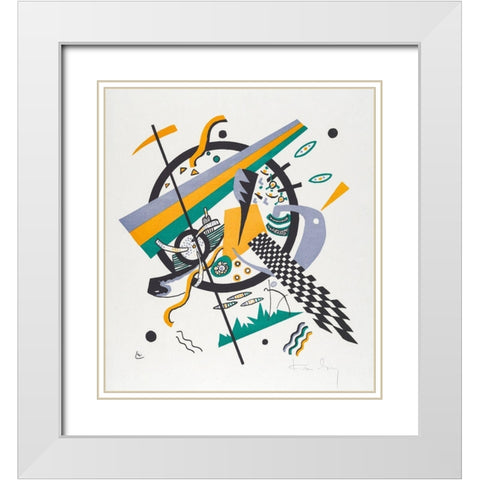 Kleine Welten IV-Small Worlds IV-1922 White Modern Wood Framed Art Print with Double Matting by Kandinsky, Wassily