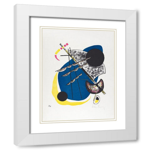Kleine Welten II-Small Worlds II 1922 White Modern Wood Framed Art Print with Double Matting by Kandinsky, Wassily