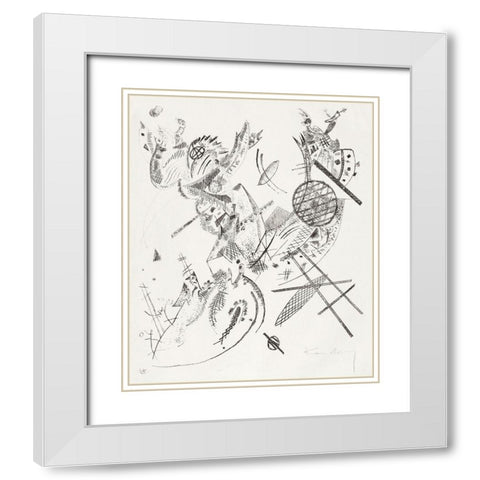 Kleine Welten XII-Small Worlds XII 1922 White Modern Wood Framed Art Print with Double Matting by Kandinsky, Wassily