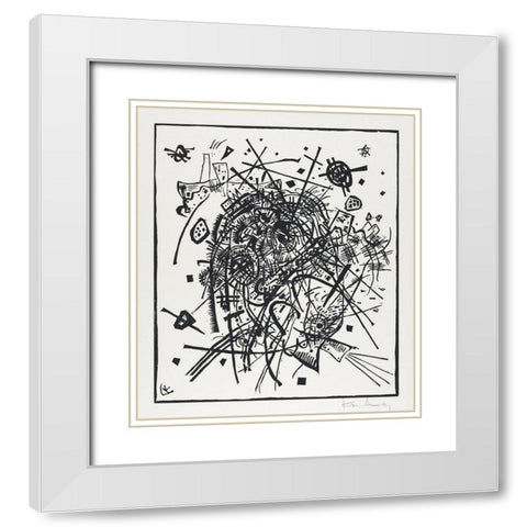 Kleine Welten VIII-Small Worlds VIII 1922 White Modern Wood Framed Art Print with Double Matting by Kandinsky, Wassily