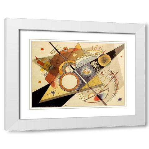 Untitled 2 1922 White Modern Wood Framed Art Print with Double Matting by Kandinsky, Wassily
