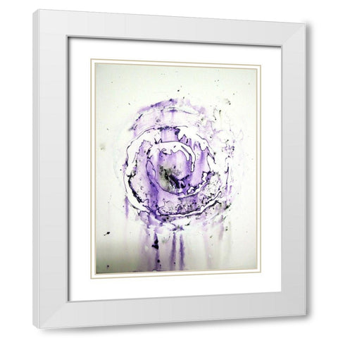 Mind Spiral #3 White Modern Wood Framed Art Print with Double Matting by Clement, Diane