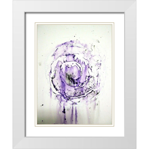 Mind Spiral #3 White Modern Wood Framed Art Print with Double Matting by Clement, Diane