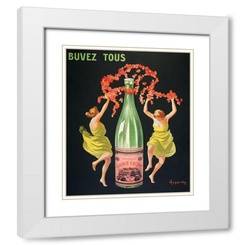 Drink all Evian-Cachat White Modern Wood Framed Art Print with Double Matting by Cappiello, Leonetto