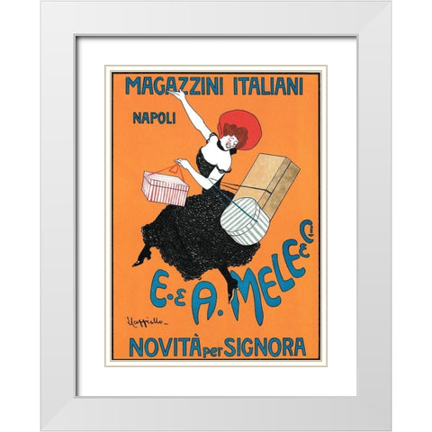 Magazzini Italiani Napoli 1904 White Modern Wood Framed Art Print with Double Matting by Cappiello, Leonetto