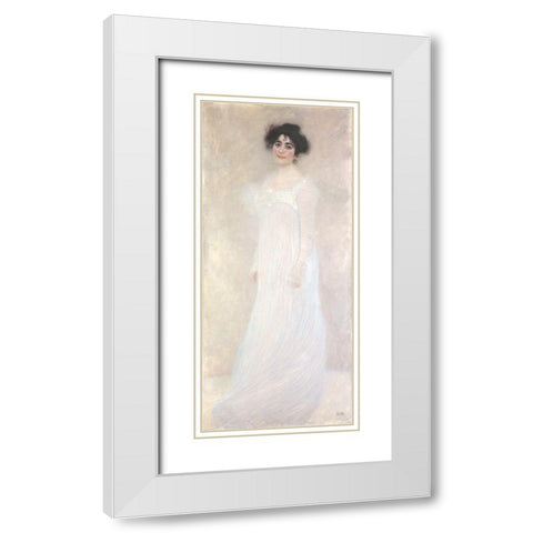 Serena Pulitzer Lederer White Modern Wood Framed Art Print with Double Matting by Klimt, Gustav