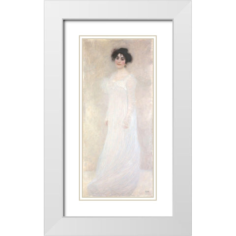 Serena Pulitzer Lederer White Modern Wood Framed Art Print with Double Matting by Klimt, Gustav