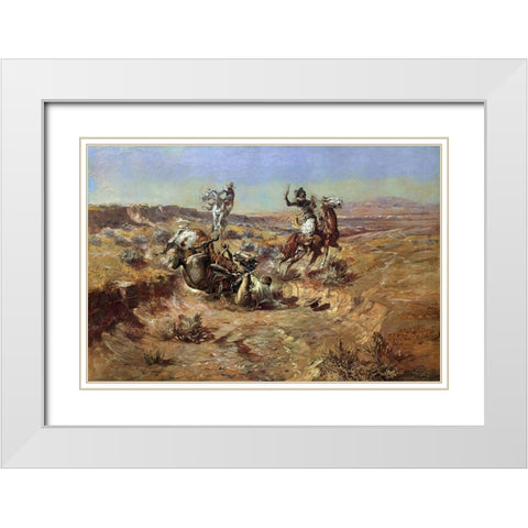 The Broken Rope White Modern Wood Framed Art Print with Double Matting by Russell, Charles Marion