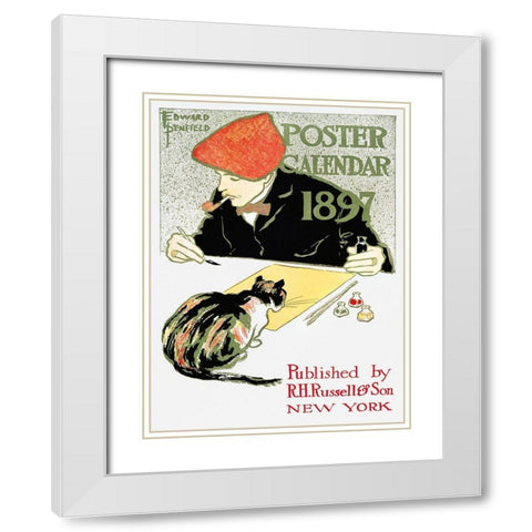 Poster Calendar White Modern Wood Framed Art Print with Double Matting by Penfield, Edward