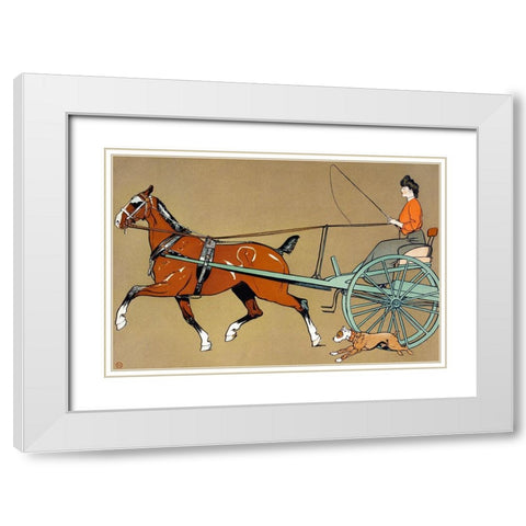 Country House calendar 1905 White Modern Wood Framed Art Print with Double Matting by Penfield, Edward