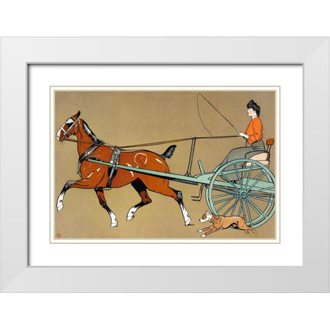 Country House calendar 1905 White Modern Wood Framed Art Print with Double Matting by Penfield, Edward