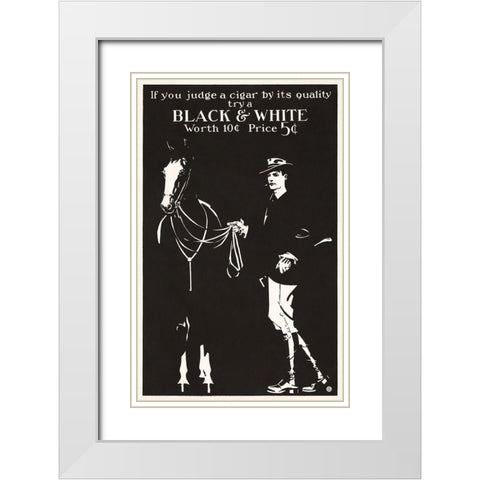 If you judge a cigar by its quality try a Black And White  White Modern Wood Framed Art Print with Double Matting by Penfield, Edward