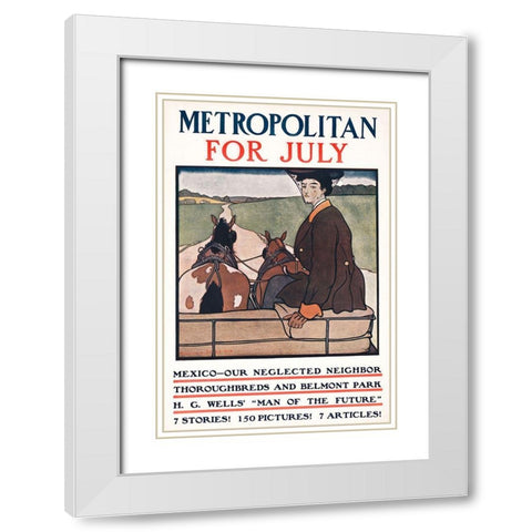 Metropolitan for July White Modern Wood Framed Art Print with Double Matting by Penfield, Edward