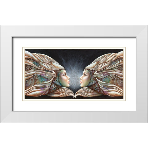 A Time to Reflect White Modern Wood Framed Art Print with Double Matting by Ferraro
