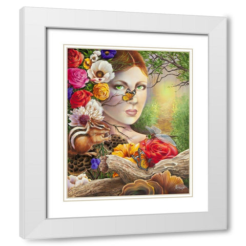 The Realm that Beckons Me White Modern Wood Framed Art Print with Double Matting by Ferraro