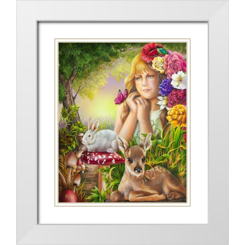 What Dreams are Made Of White Modern Wood Framed Art Print with Double Matting by Ferraro