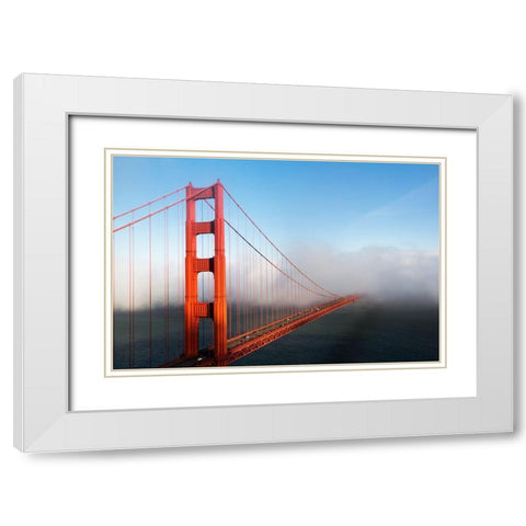 Golden Gate Bridge in San Francisco-California White Modern Wood Framed Art Print with Double Matting by Highsmith, Carol