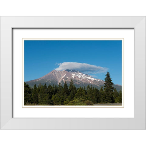 Mount Shasta-California White Modern Wood Framed Art Print with Double Matting by Highsmith, Carol
