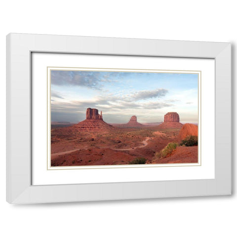 Monument Valley-Arizona-on Navajo lands east of the Grand Canyon White Modern Wood Framed Art Print with Double Matting by Highsmith, Carol