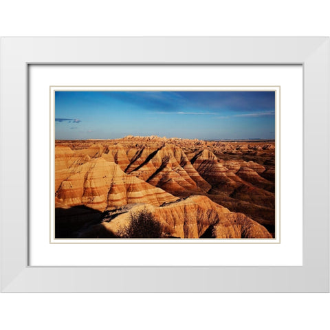 Badlands National Park-in southwest South Dakota-United States White Modern Wood Framed Art Print with Double Matting by Highsmith, Carol