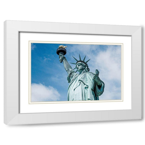 The Statue of Liberty in New York White Modern Wood Framed Art Print with Double Matting by Highsmith, Carol