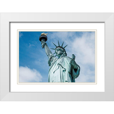 The Statue of Liberty in New York White Modern Wood Framed Art Print with Double Matting by Highsmith, Carol