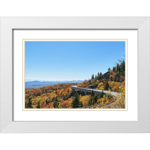 The Linn Cove Viaduct-Newland-North Carolina White Modern Wood Framed Art Print with Double Matting by Highsmith, Carol