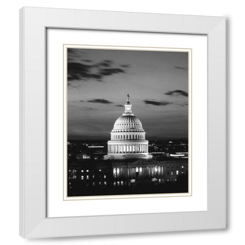 U.S. Capitol-Washington D.C.  White Modern Wood Framed Art Print with Double Matting by Highsmith, Carol