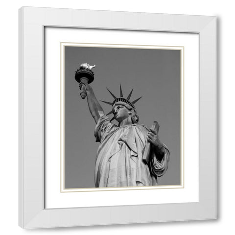 The Statue of Liberty White Modern Wood Framed Art Print with Double Matting by Highsmith, Carol