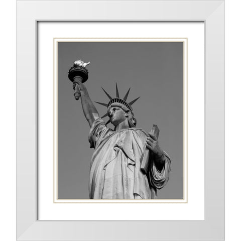 The Statue of Liberty White Modern Wood Framed Art Print with Double Matting by Highsmith, Carol