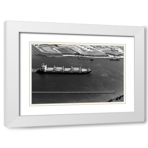 Houston Ship Channel Texas White Modern Wood Framed Art Print with Double Matting by Highsmith, Carol