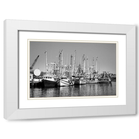 Bayou La Batre-Alabama USA White Modern Wood Framed Art Print with Double Matting by Highsmith, Carol