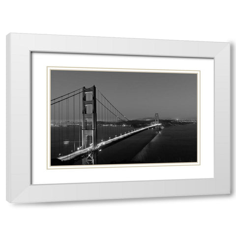 The Golden Gate Bridge White Modern Wood Framed Art Print with Double Matting by Highsmith, Carol
