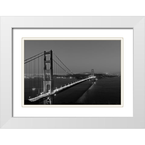 The Golden Gate Bridge White Modern Wood Framed Art Print with Double Matting by Highsmith, Carol