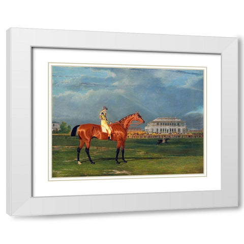 Memnon-with William Scott Up White Modern Wood Framed Art Print with Double Matting by Herring, John Frederick