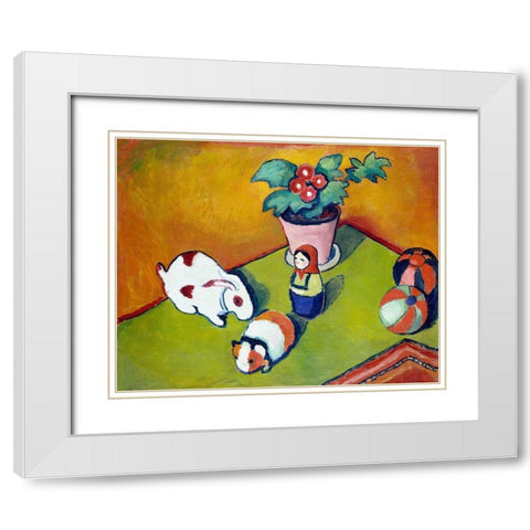 Little Walters Toys White Modern Wood Framed Art Print with Double Matting by Macke, August