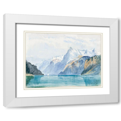 Bay of Uri-Brunnen from Switzerland White Modern Wood Framed Art Print with Double Matting by Sargent, John Singer
