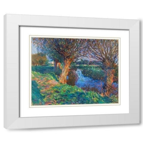 At Calcot White Modern Wood Framed Art Print with Double Matting by Sargent, John Singer