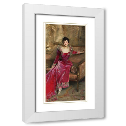 Mrs. Hugh Hammersley White Modern Wood Framed Art Print with Double Matting by Sargent, John Singer