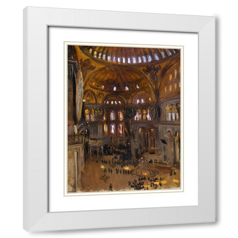 Santa Sofia White Modern Wood Framed Art Print with Double Matting by Sargent, John Singer