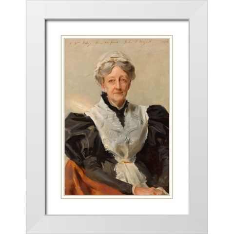 Mary Eliza Mead White Modern Wood Framed Art Print with Double Matting by Sargent, John Singer