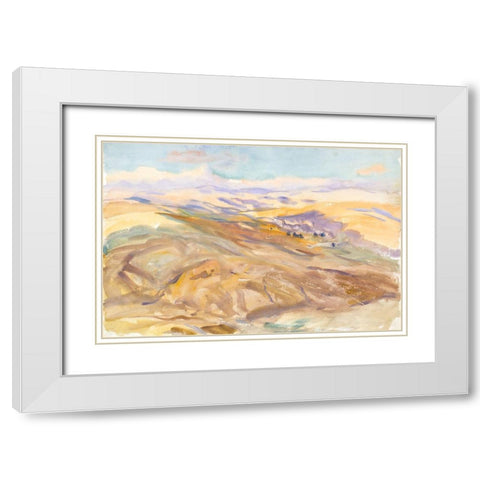 Sunset White Modern Wood Framed Art Print with Double Matting by Sargent, John Singer