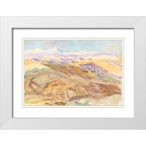 Sunset White Modern Wood Framed Art Print with Double Matting by Sargent, John Singer